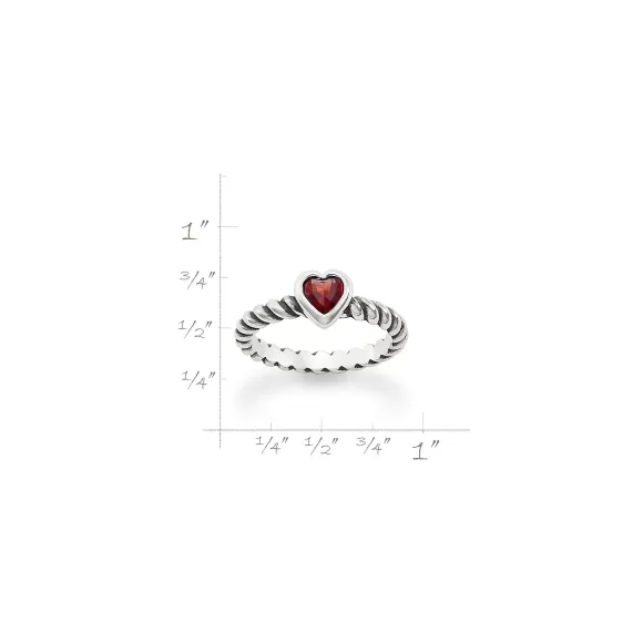 Discount James Avery Artisan Jewelry Gemstone Heart Twisted Wire Ring