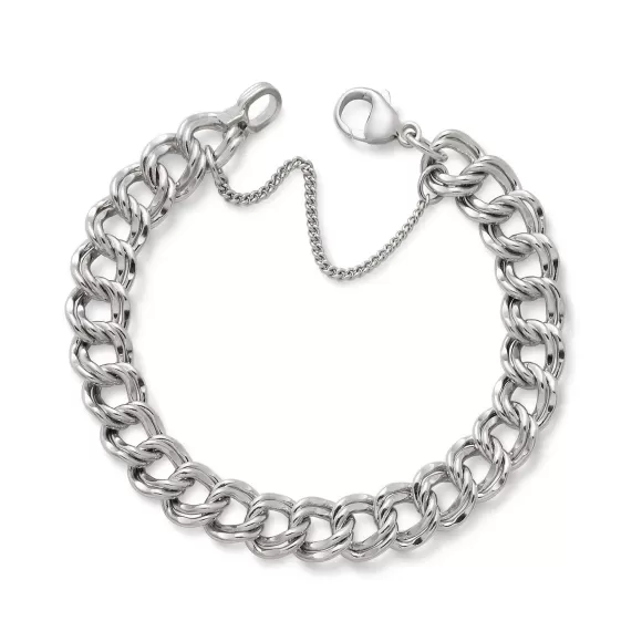 Cheap James Avery Artisan Jewelry Heavy Double Curb Charm Bracelet