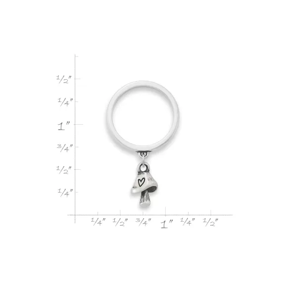 Online James Avery Artisan Jewelry Mini Mushroom With Heart Charm Dangle Ring